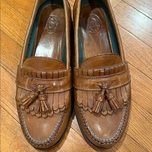 Elegant Brown Leather Tassel Loafers